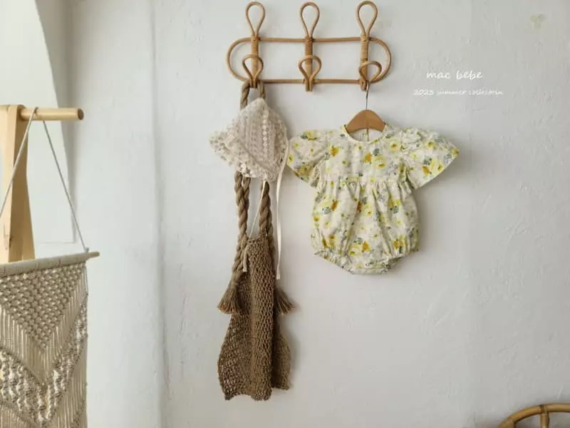 Mac - Korean Baby Fashion - #babyootd - Flower Wing Bodysuit - 3