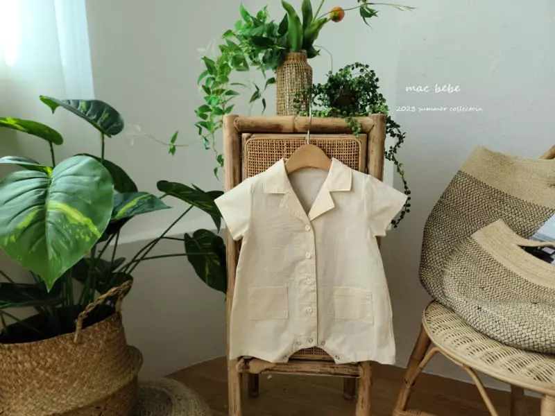 Mac - Korean Baby Fashion - #babyootd - Collar Jumpsuit