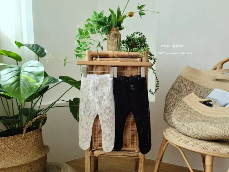 Mac - Korean Baby Fashion - #babyoutfit - Big Flower Foot Leggings - 5