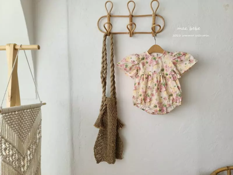 Mac - Korean Baby Fashion - #babyoutfit - Flower Wing Bodysuit - 5