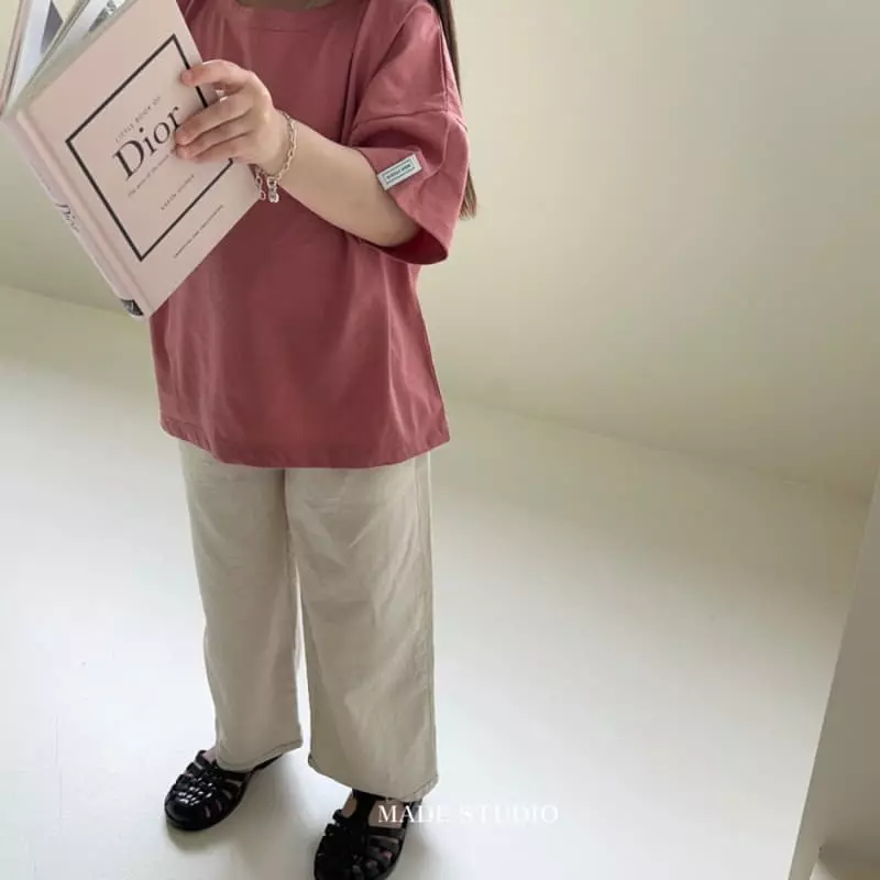 Made Studio - Korean Children Fashion - #kidsshorts - Silket Tee - 5