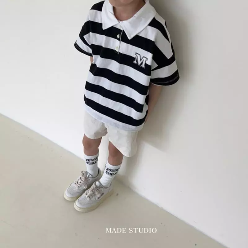 Made Studio - Korean Children Fashion - #kidsstore - M Collar Tee - 7