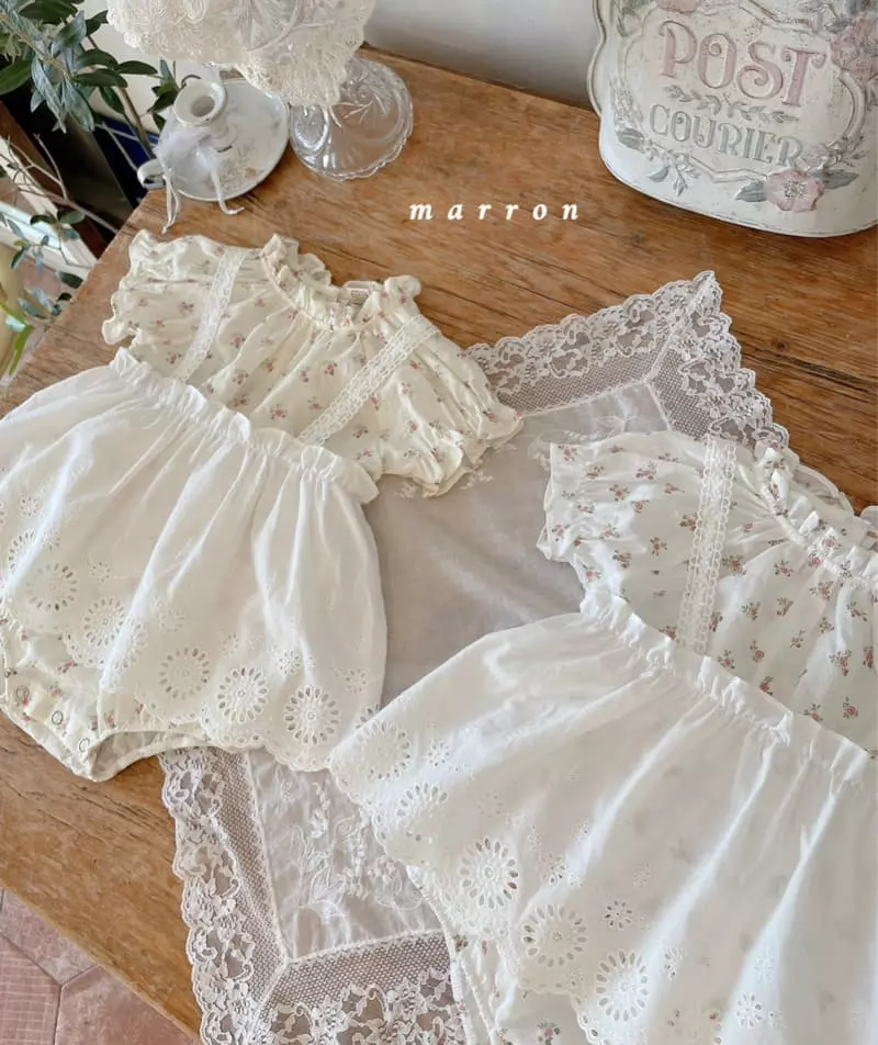 Marron Kid - Korean Baby Fashion - #babyboutiqueclothing - Rose Bodysuit - 2