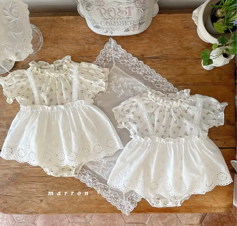 Marron Kid - Korean Baby Fashion - #babyclothing - Rose Bodysuit - 3