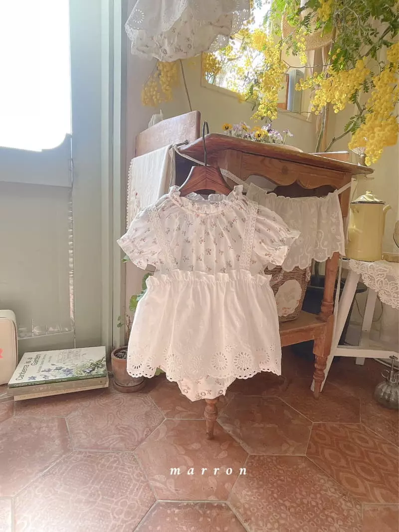Marron Kid - Korean Baby Fashion - #babyclothing - Rose Bodysuit - 4
