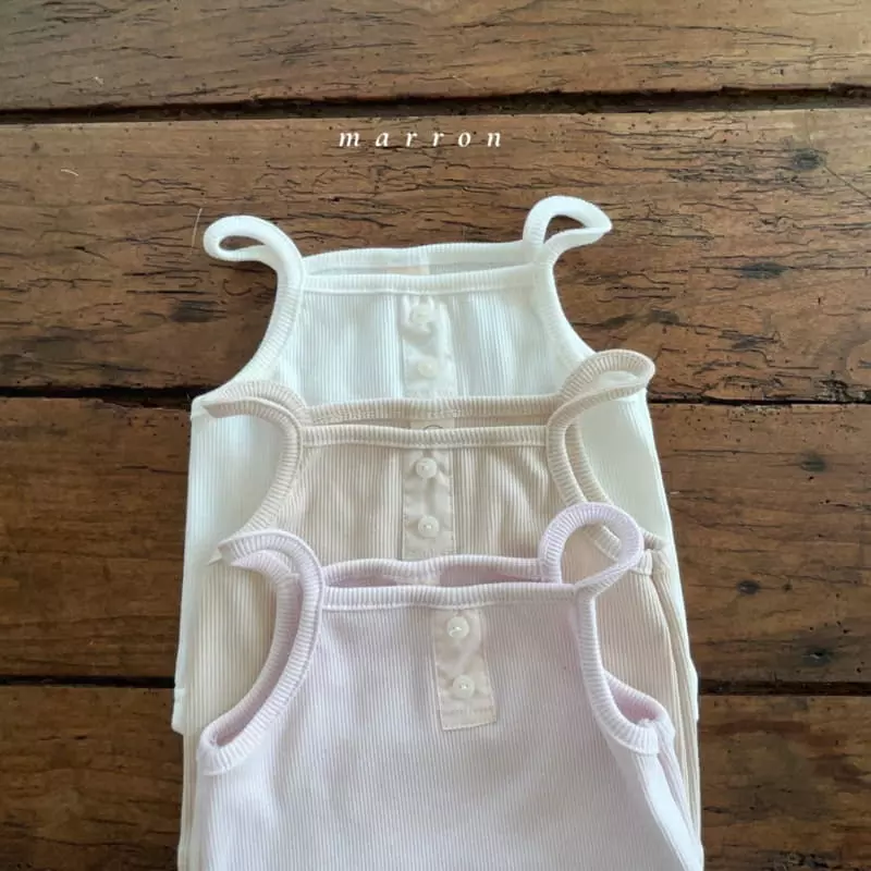 Marron Kid - Korean Baby Fashion - #babygirlfashion - Bebe Rib Top Bottom Set - 3