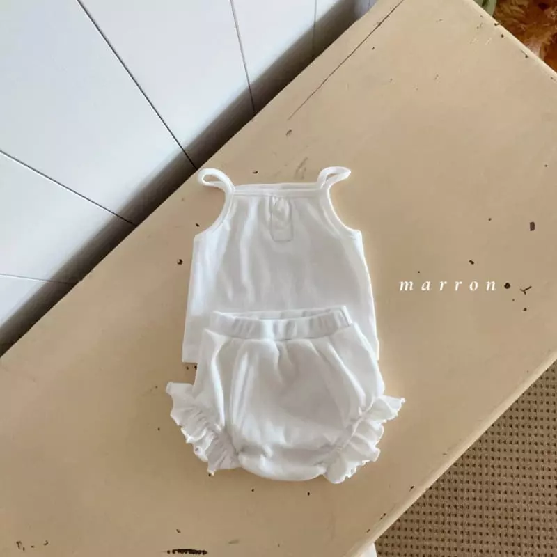Marron Kid - Korean Baby Fashion - #babygirlfashion - Bebe Rib Top Bottom Set - 4