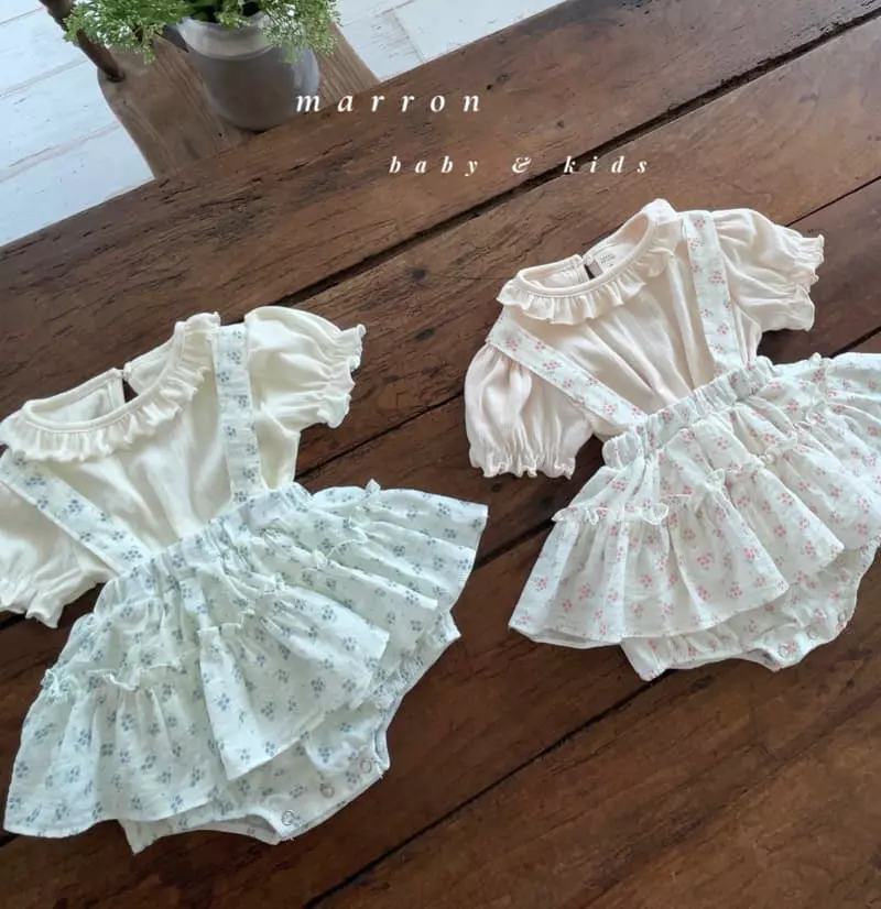 Marron Kid - Korean Baby Fashion - #babyootd - Bebe Dungarees Skirt - 11