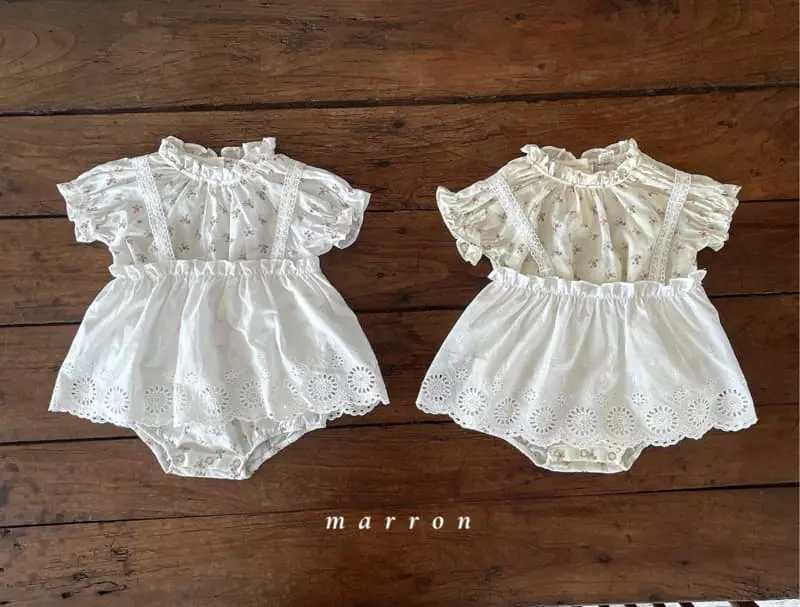 Marron Kid - Korean Baby Fashion - #babyoutfit - Rose Bodysuit - 10