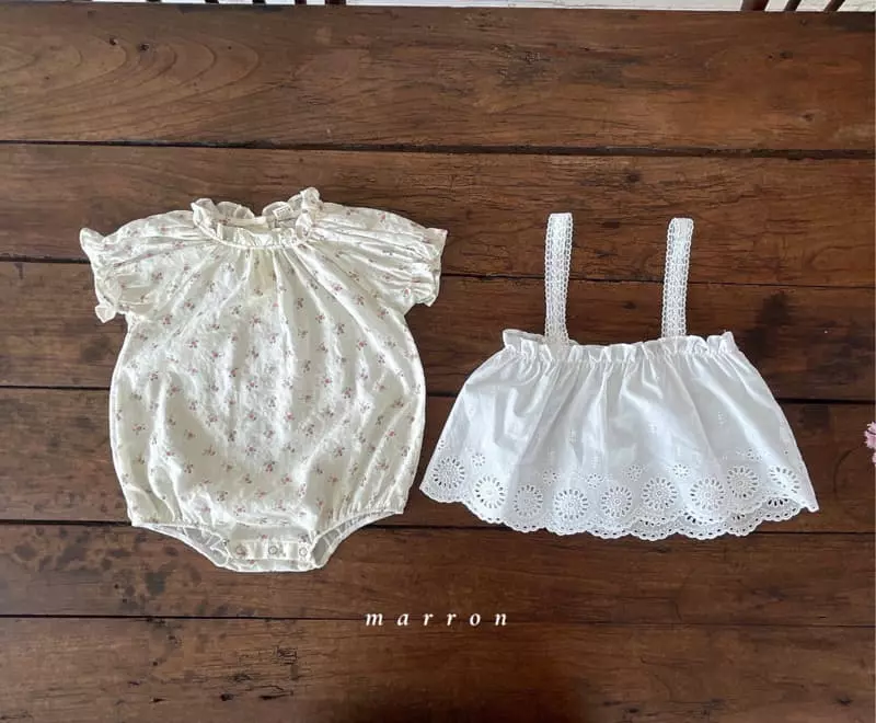 Marron Kid - Korean Baby Fashion - #babyoutfit - Rose Bodysuit - 11