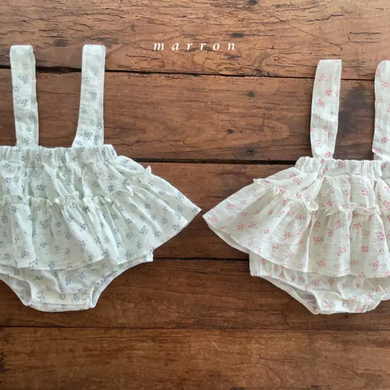 Marron Kid - Korean Baby Fashion - #onlinebabyshop - Bebe Dungarees Skirt