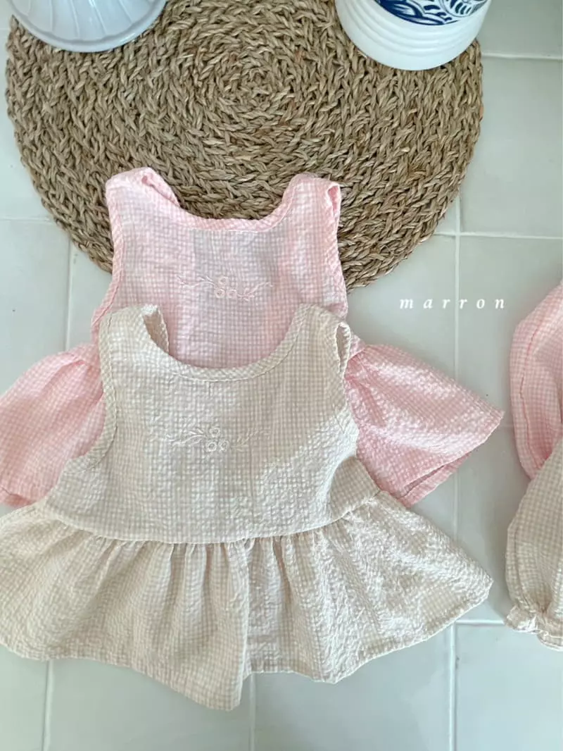 Marron Kid - Korean Children Fashion - #Kfashion4kids - Aroha Top Bottom Set - 3