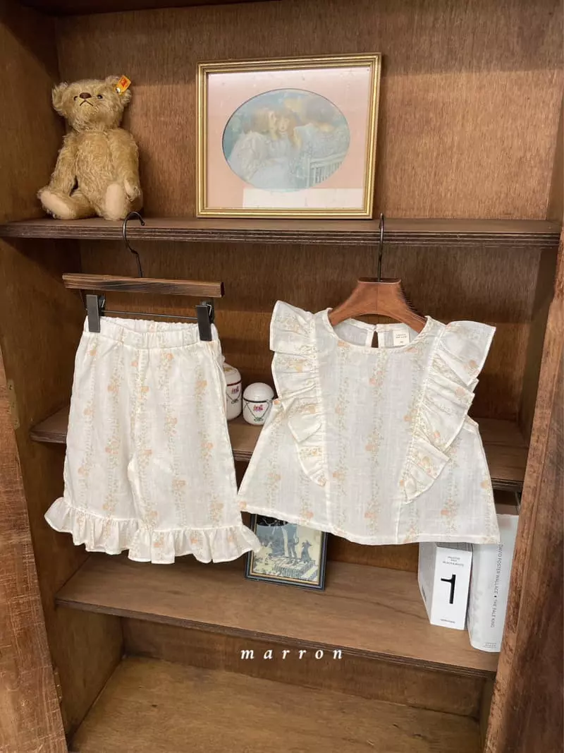 Marron Kid - Korean Children Fashion - #childofig - Rose Top Bottom Set - 6
