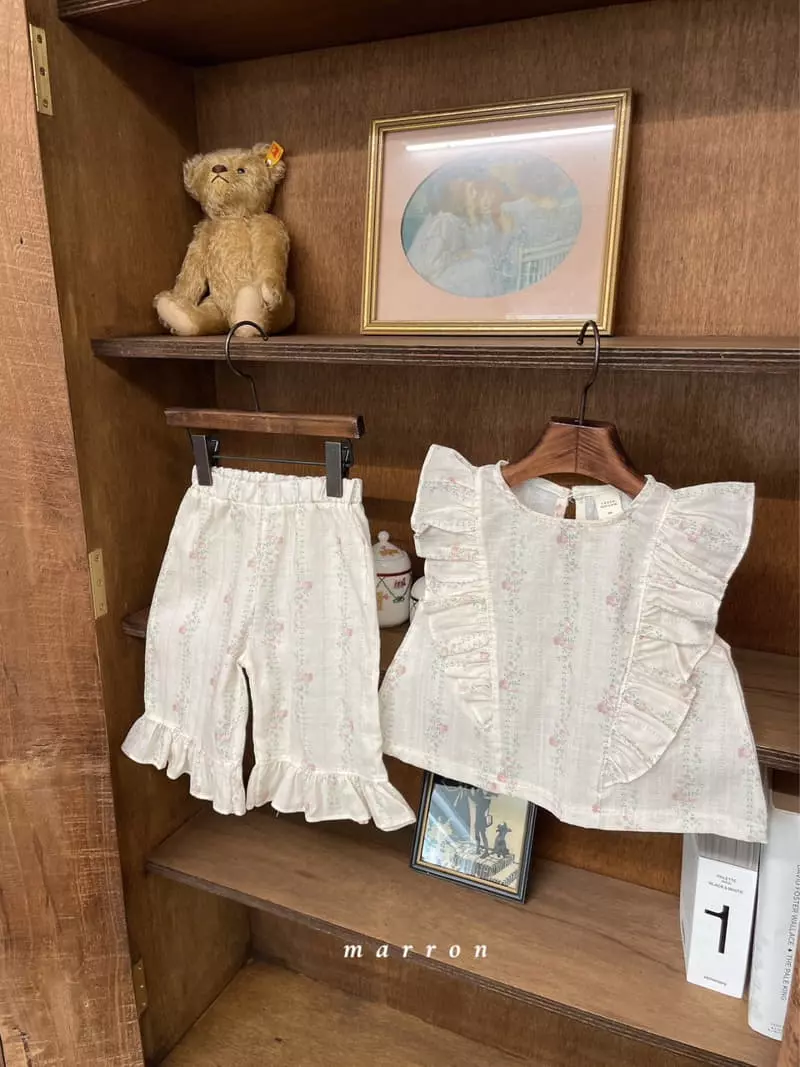Marron Kid - Korean Children Fashion - #childrensboutique - Rose Top Bottom Set - 7