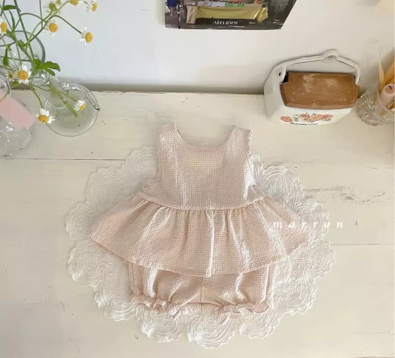 Marron Kid - Korean Children Fashion - #childrensboutique - Aroha Top Bottom Set - 12