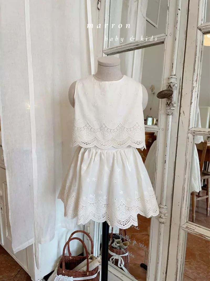 Marron Kid - Korean Children Fashion - #kidsshorts - Madelen Top Bottom Set - 3