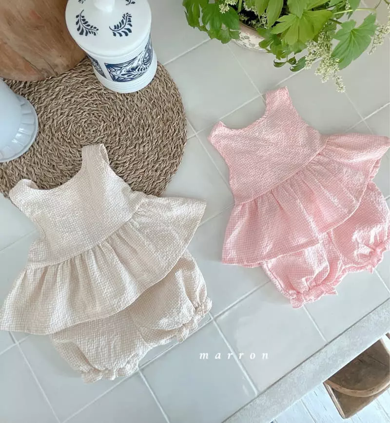 Marron Kid - Korean Children Fashion - #kidzfashiontrend - Aroha Top Bottom Set - 2