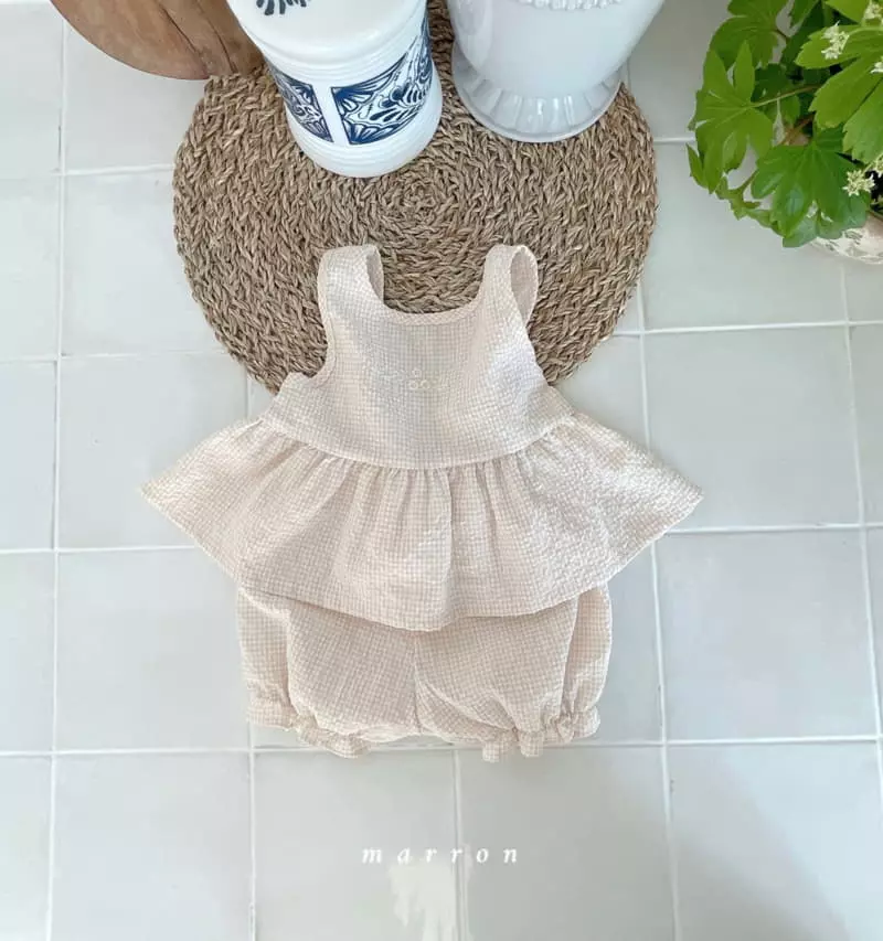 Marron Kid - Korean Children Fashion - #Kfashion4kids - Aroha Top Bottom Set - 4