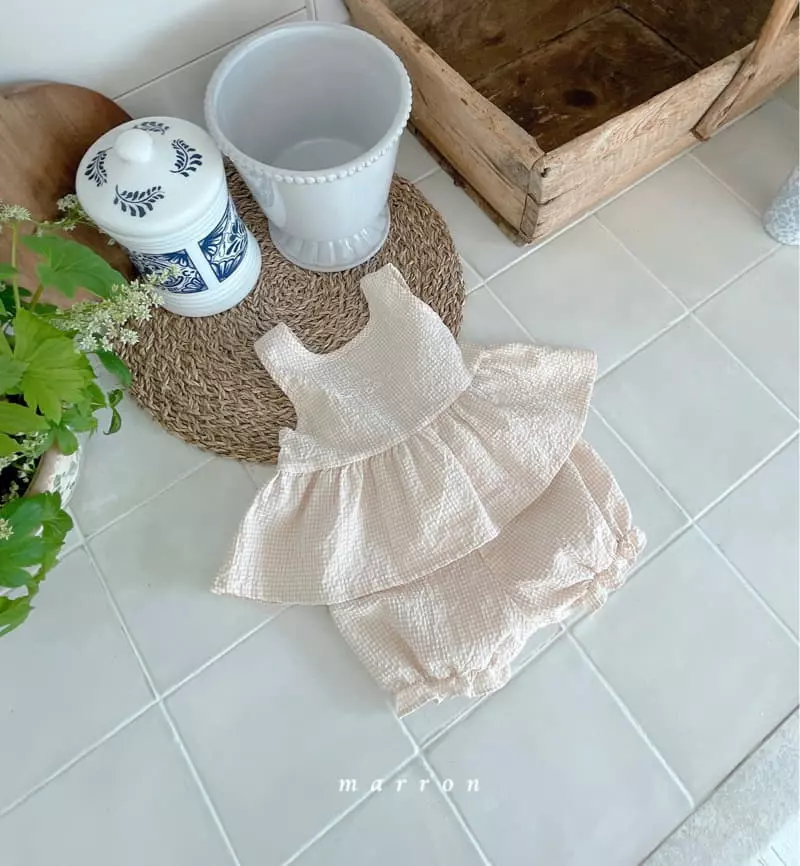 Marron Kid - Korean Children Fashion - #magicofchildhood - Aroha Top Bottom Set - 5