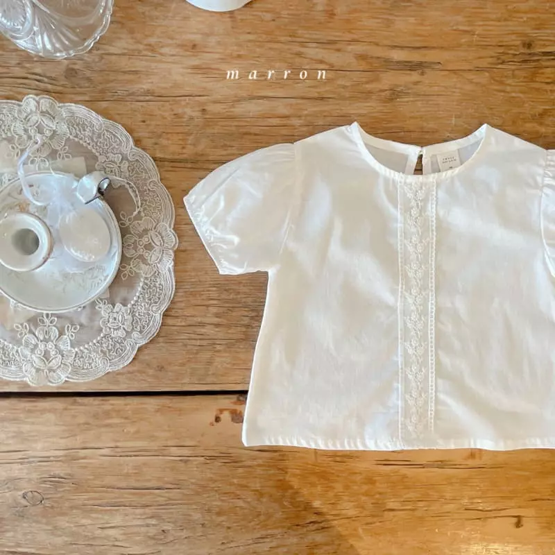 Marron Kid - Korean Children Fashion - #todddlerfashion - Angel Blouse - 2