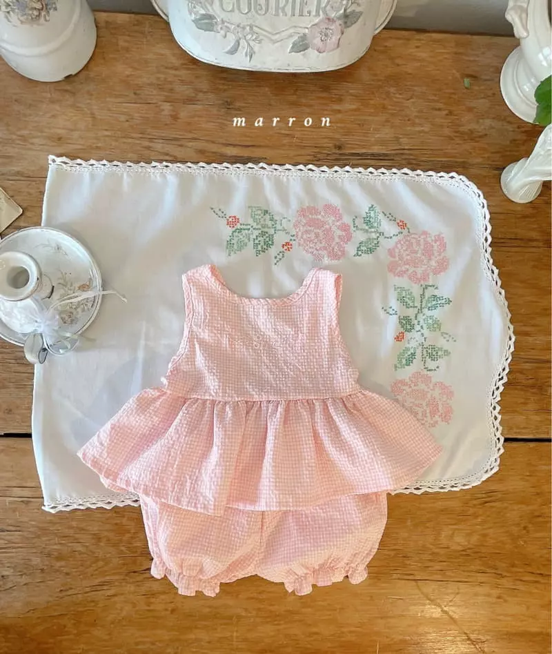 Marron Kid - Korean Children Fashion - #todddlerfashion - Aroha Top Bottom Set - 8