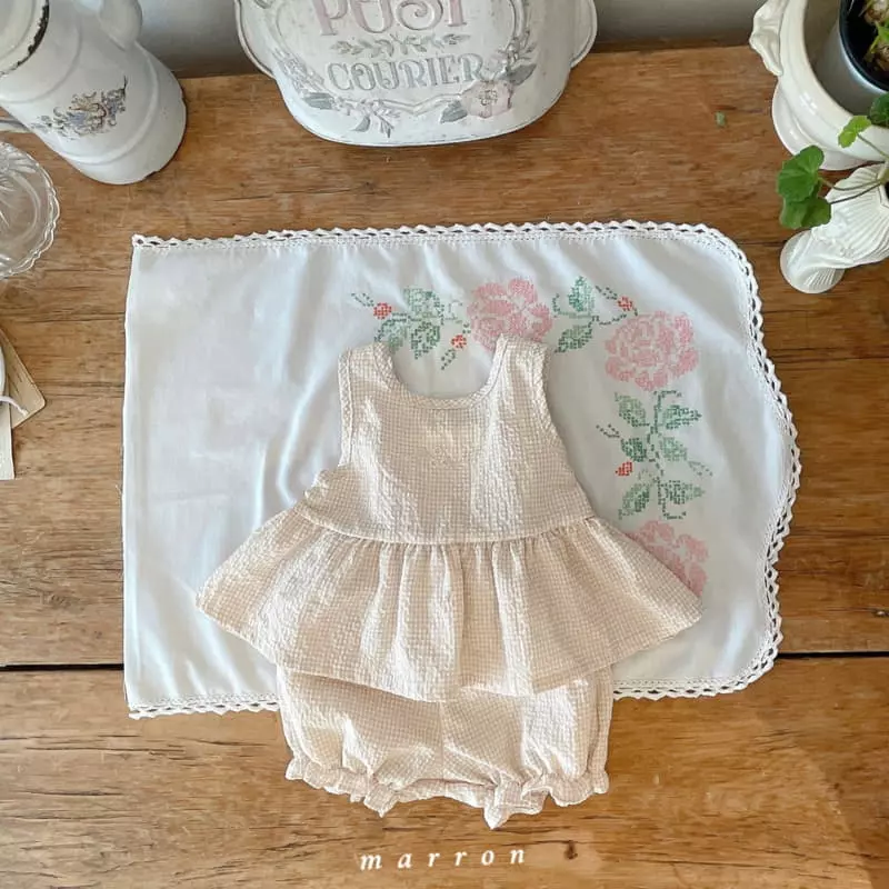 Marron Kid - Korean Children Fashion - #toddlerclothing - Aroha Top Bottom Set - 9