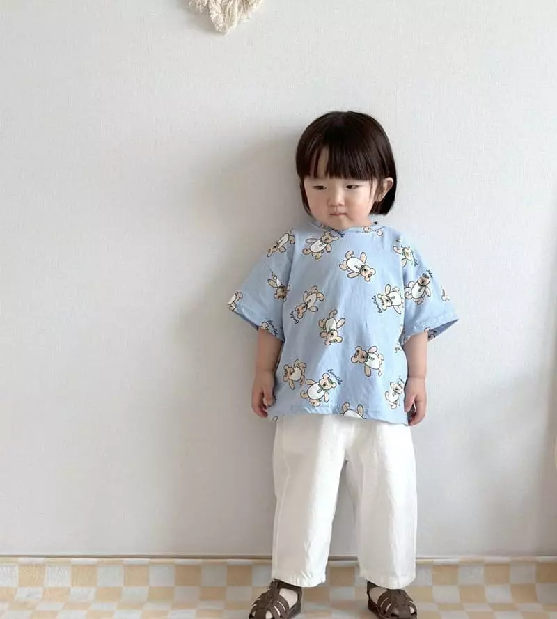 Martin - Korean Children Fashion - #toddlerclothing - Walking Bear Tee - 4