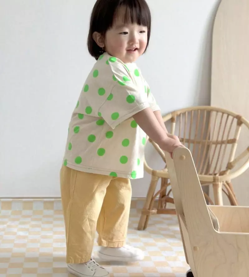 Martin - Korean Children Fashion - #toddlerclothing - Holic Dot Tee - 2