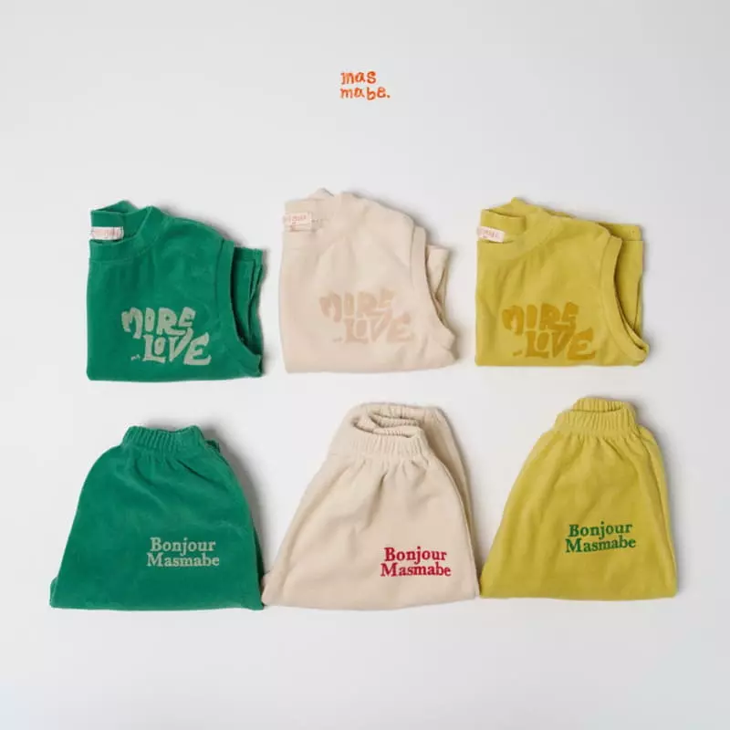 Masmabe - Korean Baby Fashion - #babyoutfit - Bonjour Towel Pants Bebe