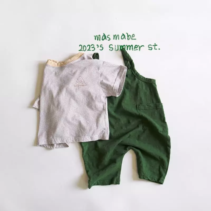 Masmabe - Korean Children Fashion - #kidsstore - Square Overalls Kid - 3