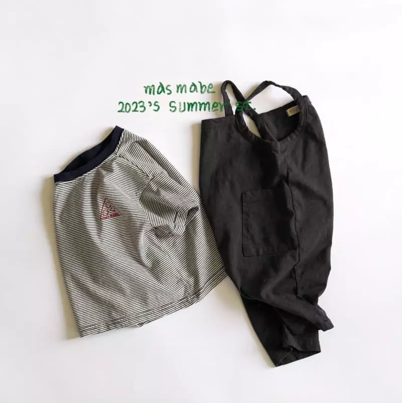 Masmabe - Korean Children Fashion - #kidsstore - Square Overalls Kid - 4
