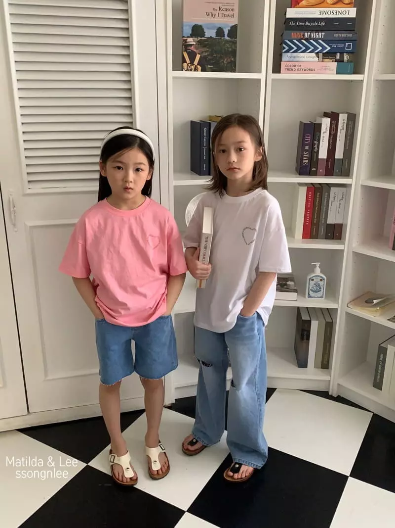 Matilda & Lee - Korean Children Fashion - #Kfashion4kids - Color Lettering Heart Tee - 6