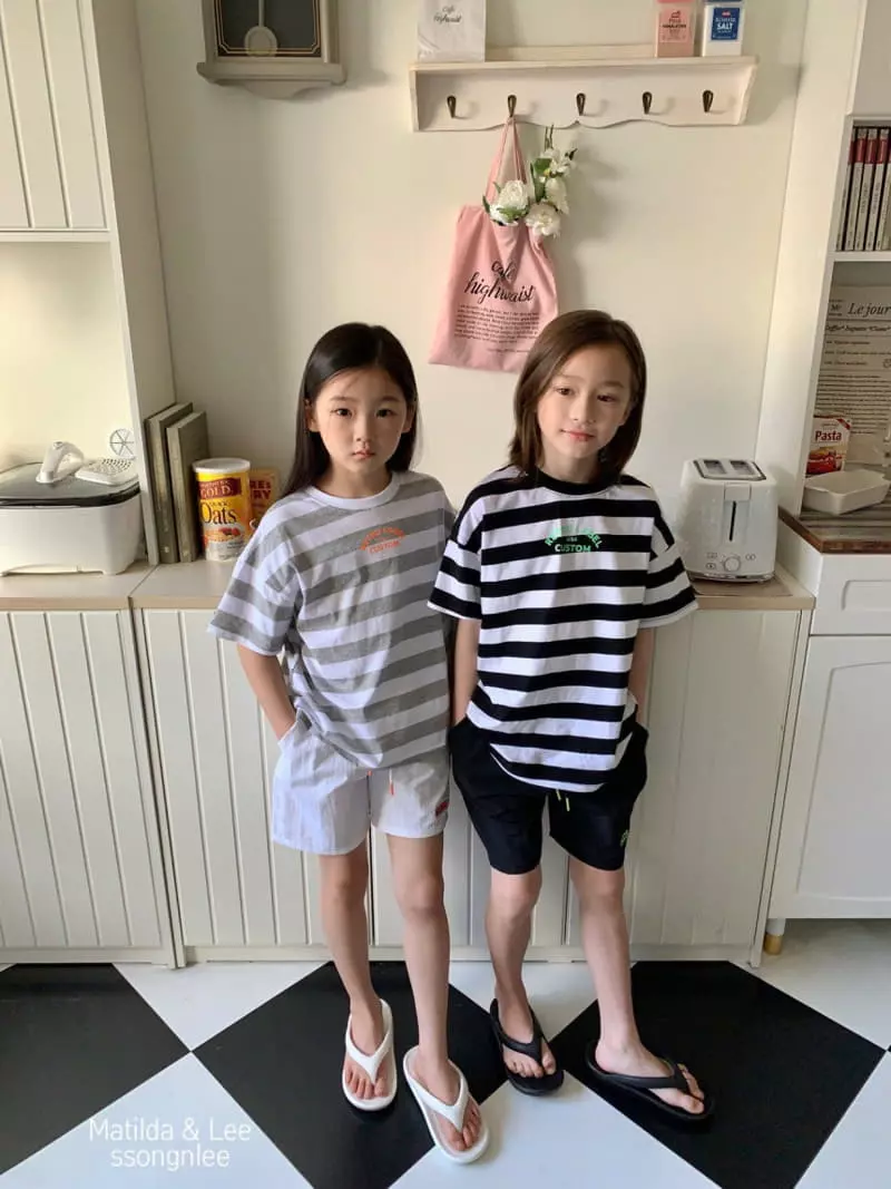 Matilda & Lee - Korean Children Fashion - #childofig - Retro Stripes Top Bottom Set - 11