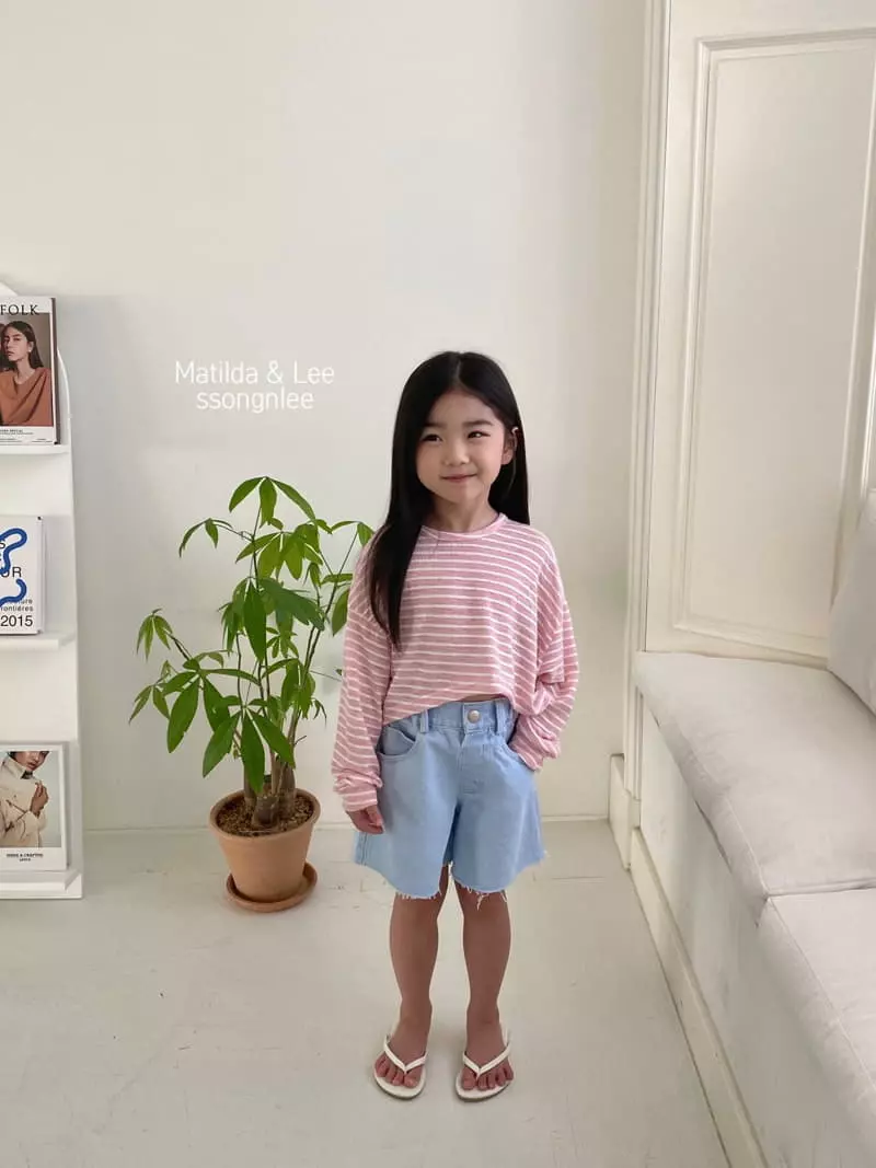 Matilda & Lee - Korean Children Fashion - #childofig - Wide Denim Shorts - 6