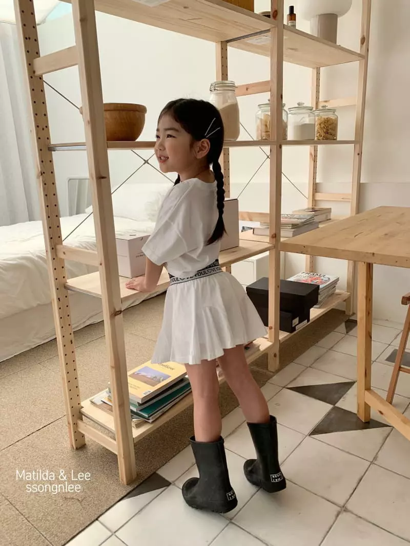 Matilda & Lee - Korean Children Fashion - #childrensboutique - Love Skirt Top Bottom Set - 9