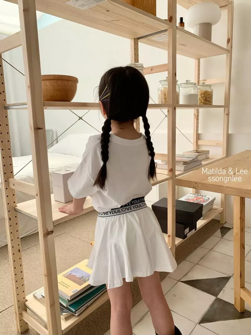 Matilda & Lee - Korean Children Fashion - #designkidswear - Love Skirt Top Bottom Set - 10