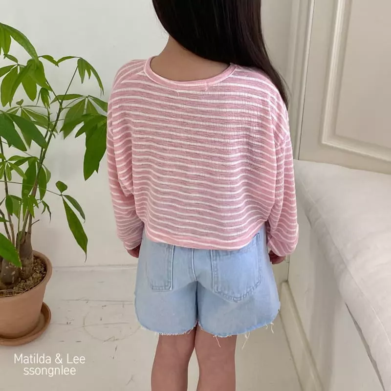 Matilda & Lee - Korean Children Fashion - #kidsshorts - Stripes Crop Tee - 7