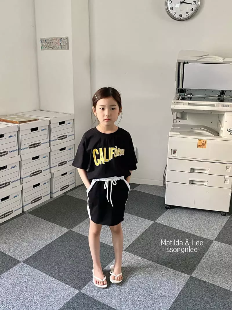 Matilda & Lee - Korean Children Fashion - #kidsstore - California Skirt Top Bottom Set - 11