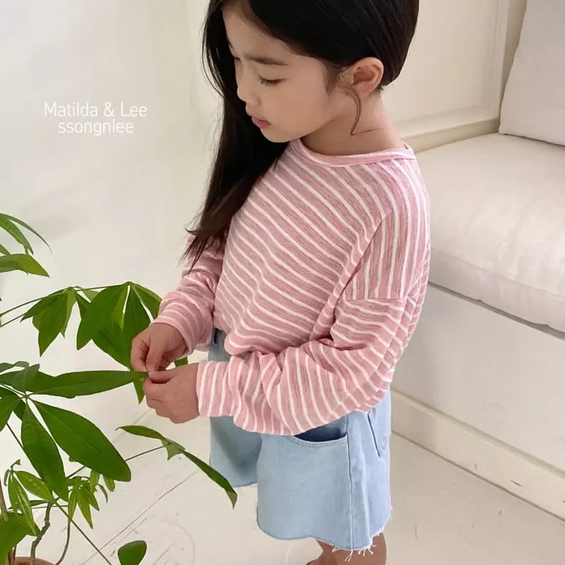 Matilda & Lee - Korean Children Fashion - #kidsstore - Stripes Crop Tee - 8