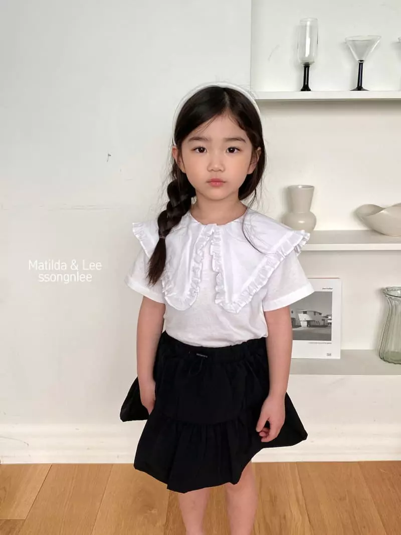 Matilda & Lee - Korean Children Fashion - #kidzfashiontrend - Big Collar Ruffle Tee