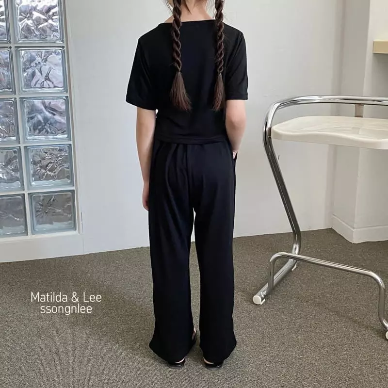 Matilda & Lee - Korean Children Fashion - #littlefashionista - Tunnel Label Top Bottom Set - 10