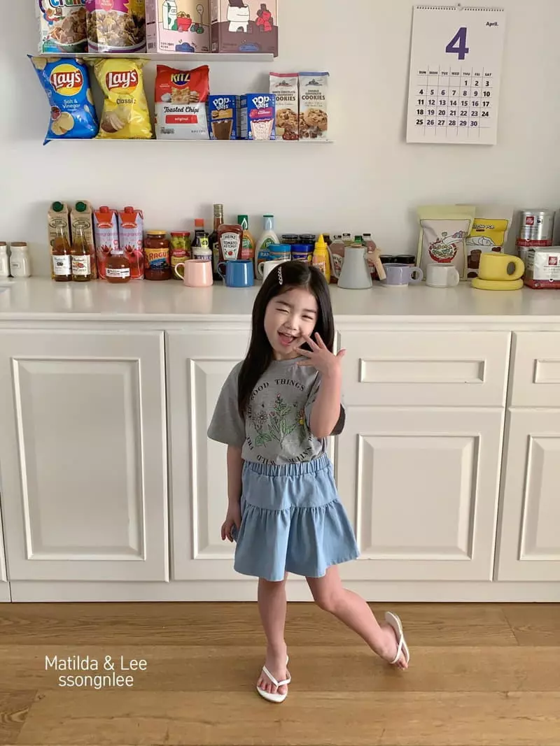 Matilda & Lee - Korean Children Fashion - #minifashionista - Denim Shirring Skirt Pants - 6