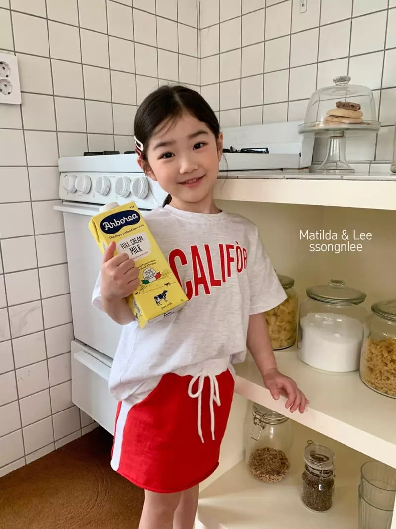 Matilda & Lee - Korean Children Fashion - #prettylittlegirls - California Skirt Top Bottom Set - 3