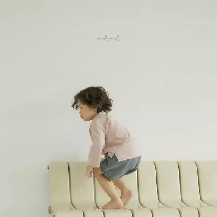 Melmel - Korean Children Fashion - #Kfashion4kids - Pintuck Denim Shorts - 8