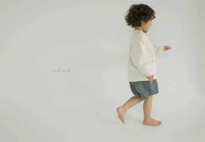 Melmel - Korean Children Fashion - #discoveringself - Pintuck Denim Shorts - 3