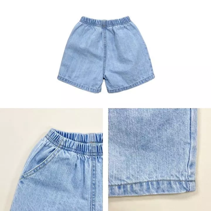 Melmel - Korean Children Fashion - #minifashionista - Simple Denim Shorts