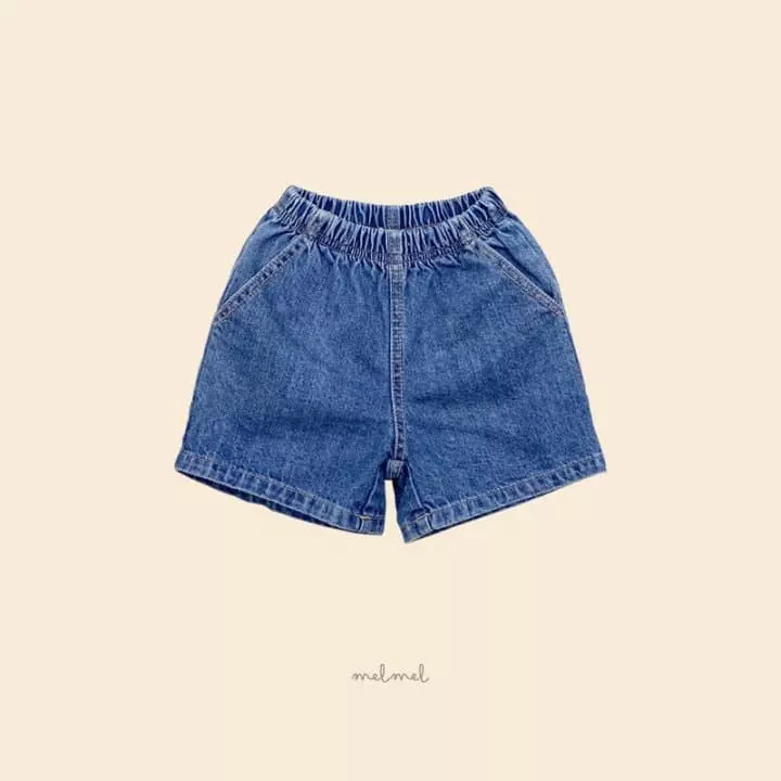 Melmel - Korean Children Fashion - #prettylittlegirls - Simple Denim Shorts - 2