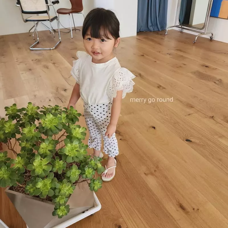 Merry Go Round - Korean Children Fashion - #childofig - Lace Frill Tee - 4
