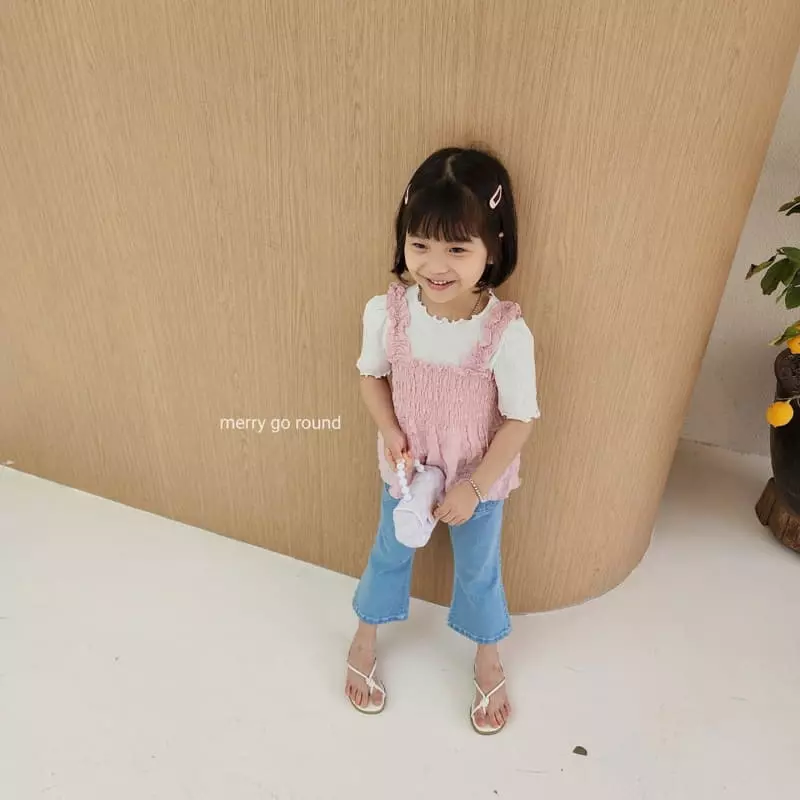 Merry Go Round - Korean Children Fashion - #childofig - Smocked Sleeveless - 5
