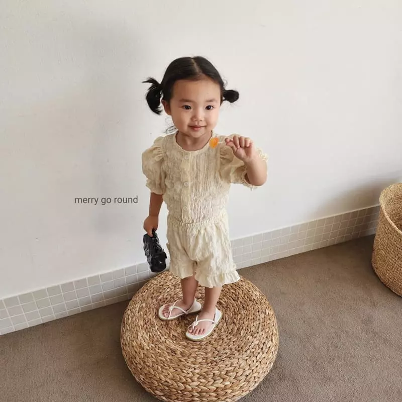 Merry Go Round - Korean Children Fashion - #childrensboutique - Picnic Top Bottom Set - 3